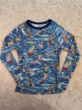 Polo Ralph Lauren Surfer Print Swim Shirt Rash Guard Boy's M 10-12